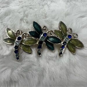 Dragonfly Crystal & Enamel Brooch